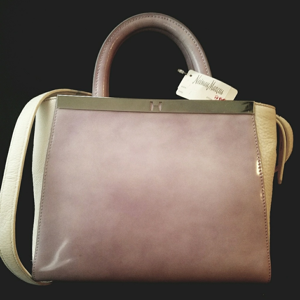 NWT Halston Heritage lavender and white small tote